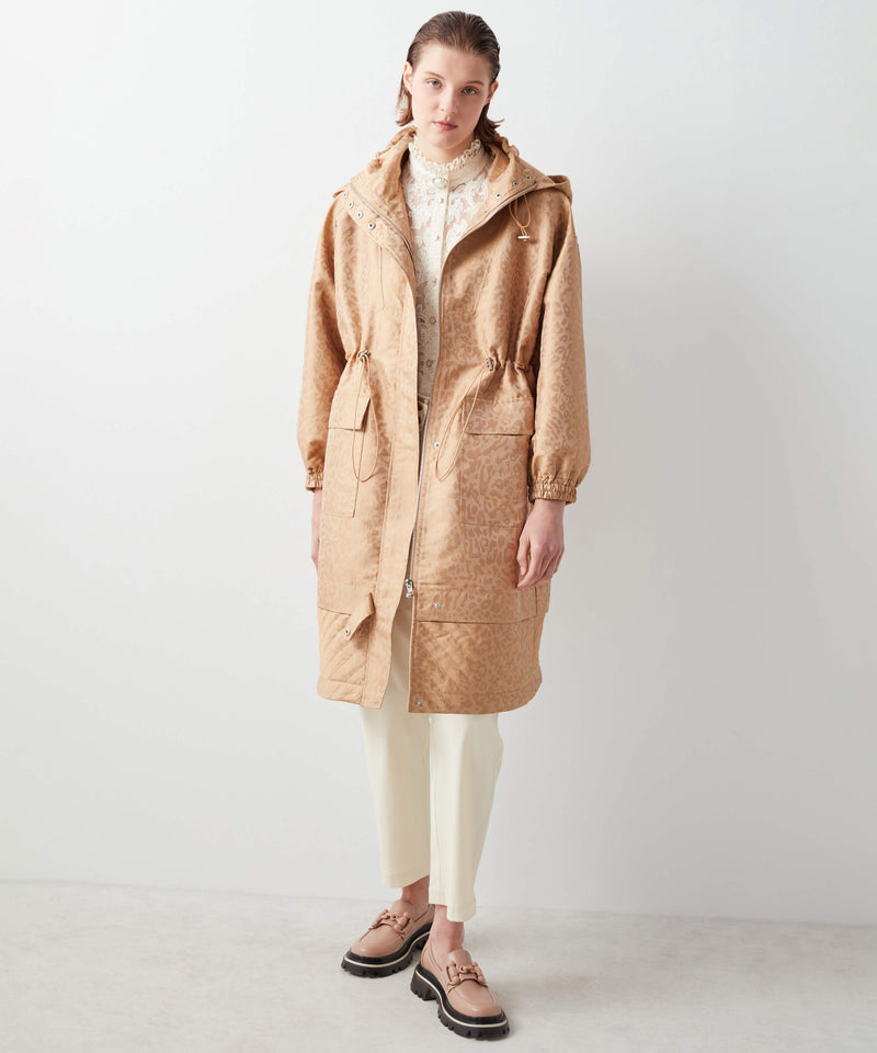 Ipekyol All Over Leopard Jacquard Overcoat Natural