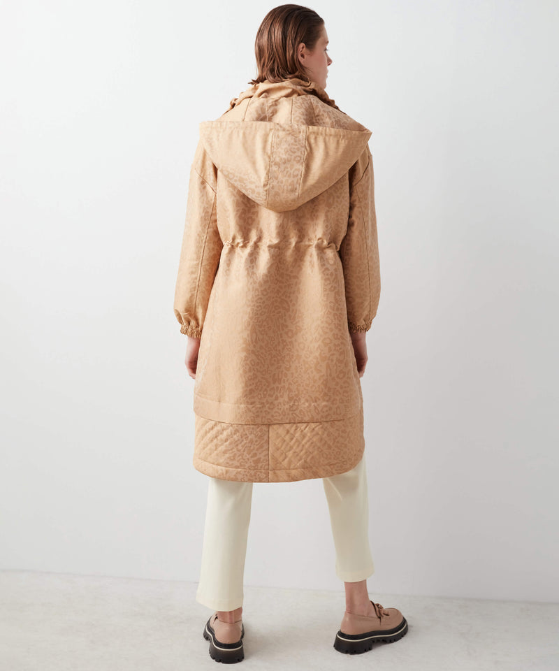 Ipekyol All Over Leopard Jacquard Overcoat Natural