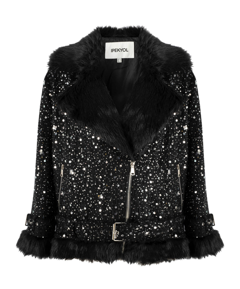 Ipekyol Allover Embellished Jacket Black