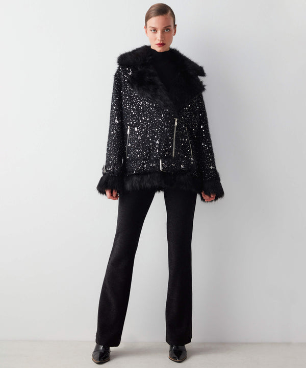 Ipekyol Allover Embellished Jacket Black