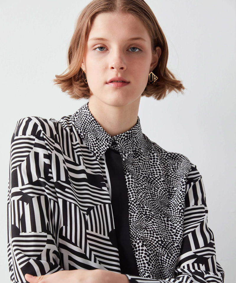 Ipekyol All Over Geometric Dot Printed Shirt Black