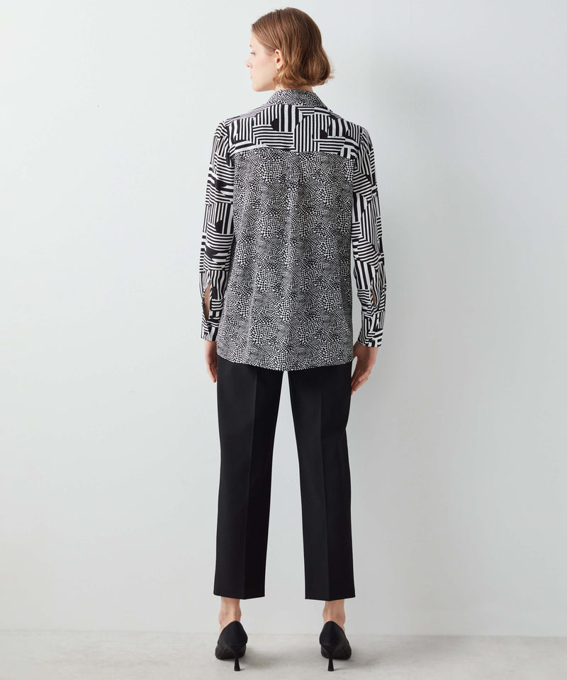 Ipekyol All Over Geometric Dot Printed Shirt Black