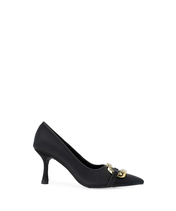 Ipekyol Elegant Metal Buckle Heels Black