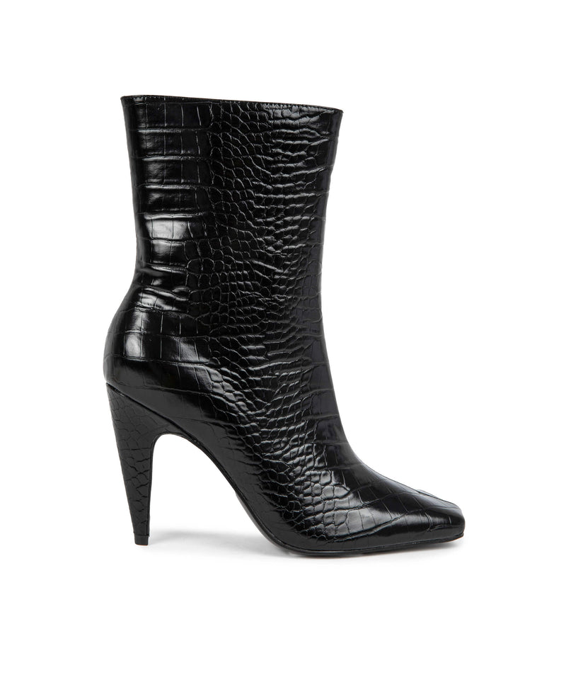 Ipekyol Leather Look Heeled Boots Black