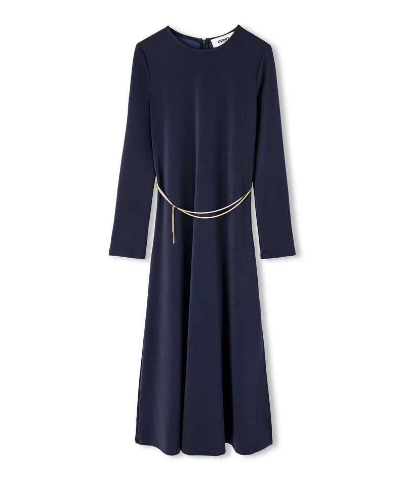 Ipekyol Dress With Chain Accessories Navy Blue