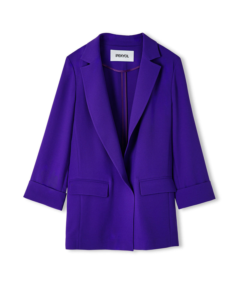 Ipekyol Long Sleeve Flowy Blazer Purple