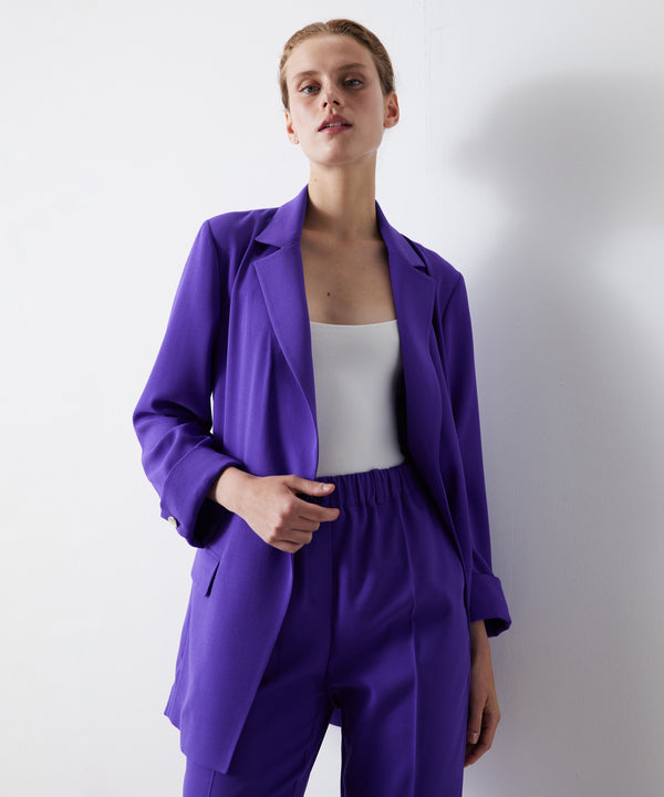 Ipekyol Long Sleeve Flowy Blazer Purple