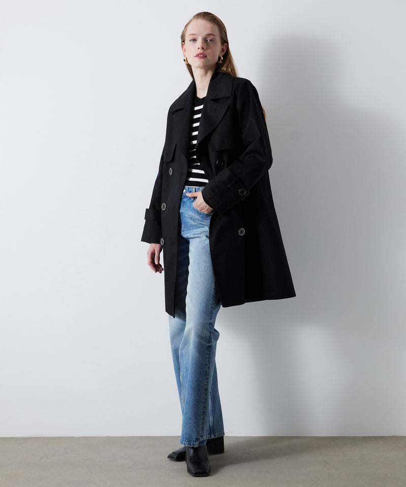 Ipekyol Adjustable Waist Trench Coat Black