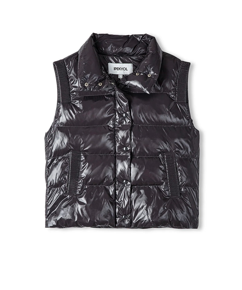 Ipekyol Inflatable Stand Up Collar Vest Anthracite