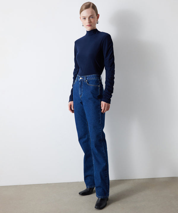 Ipekyol Mom Fit Denim Trousers Dark Indigo