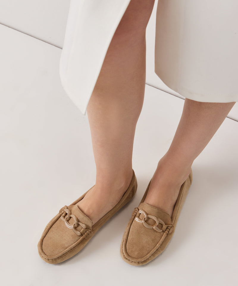 Ipekyol Metal Buckle Loafers Beige