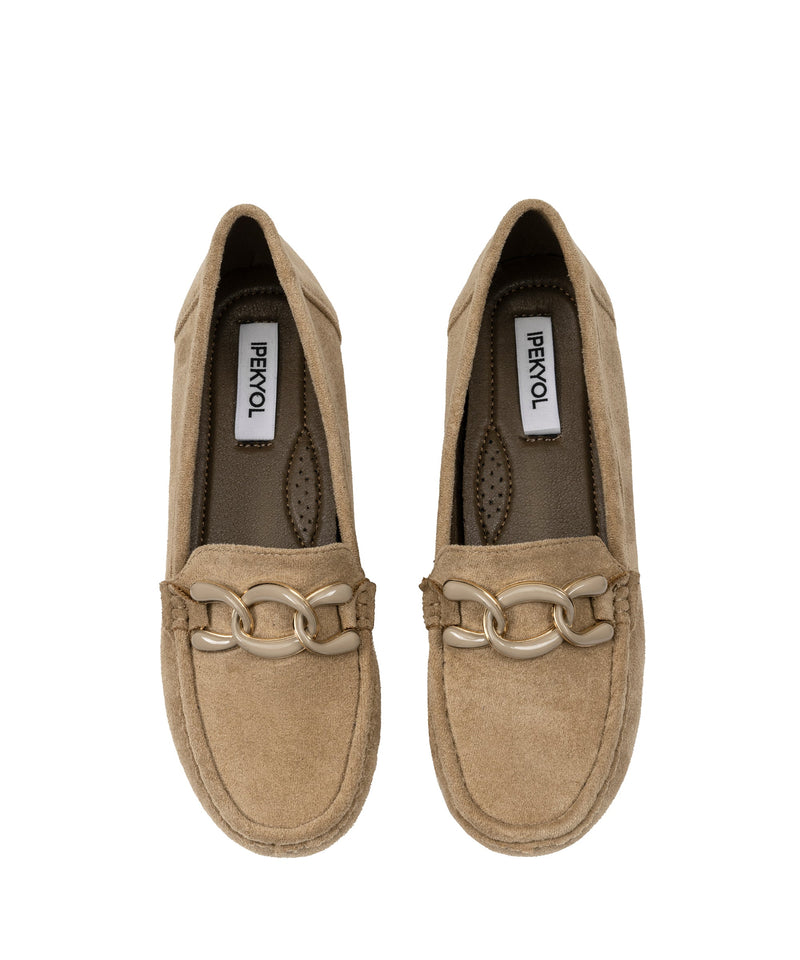 Ipekyol Metal Buckle Loafers Beige