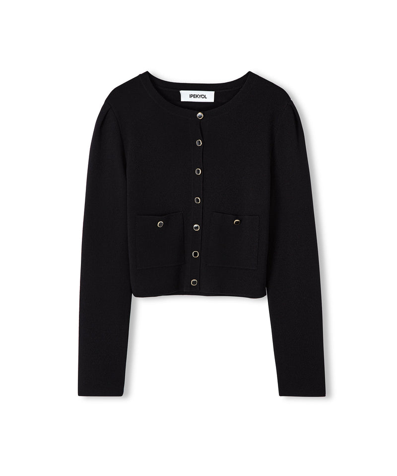 Ipekyol Button-Accessories Solid Cardigan Black