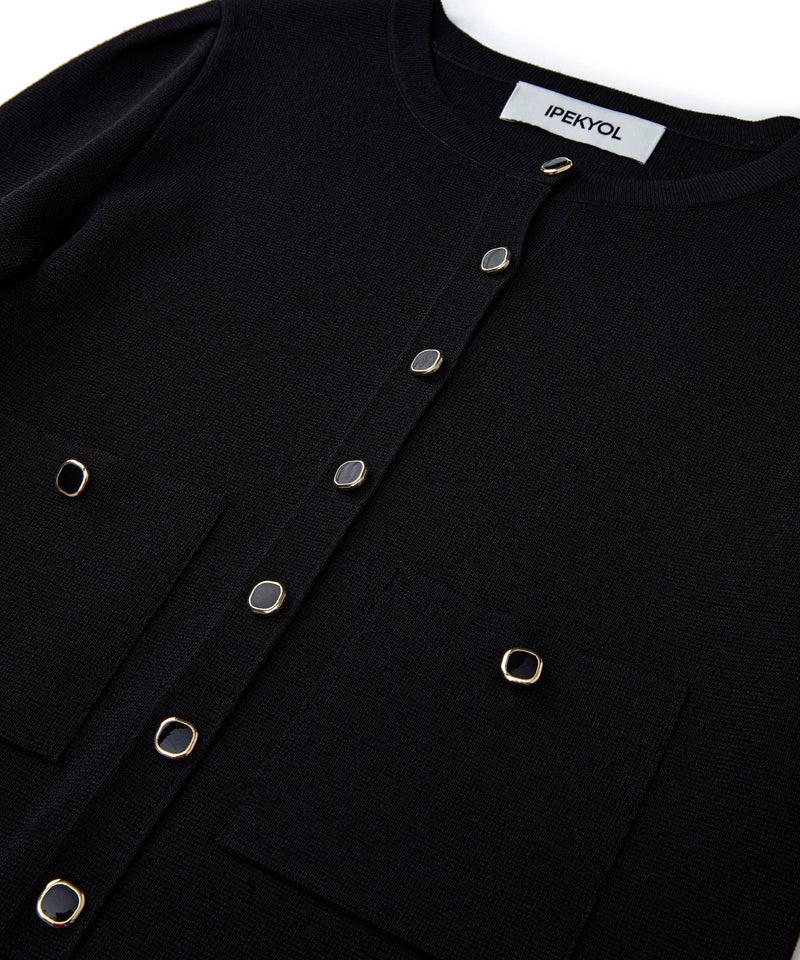 Ipekyol Button-Accessories Solid Cardigan Black