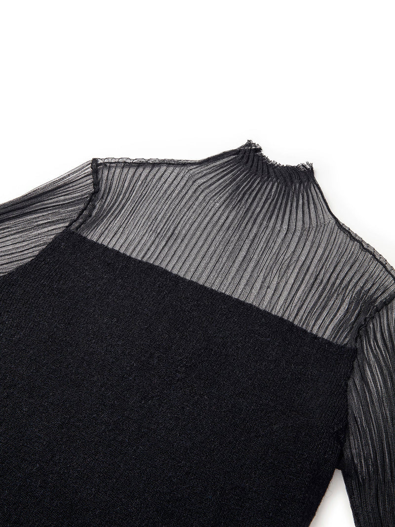 Ipekyol Tulle Garnished Knitwear Black