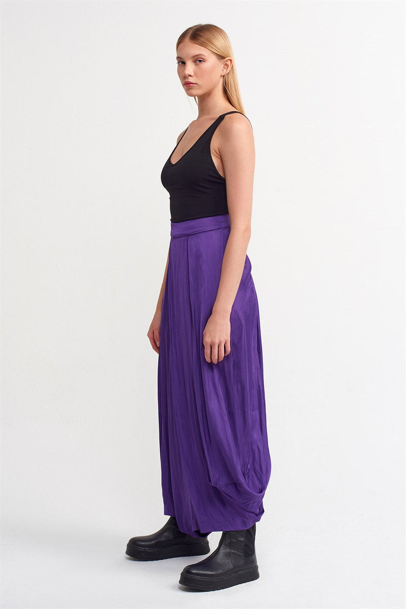 Nu  Asymmetrical Harem Trouser Royal Purple