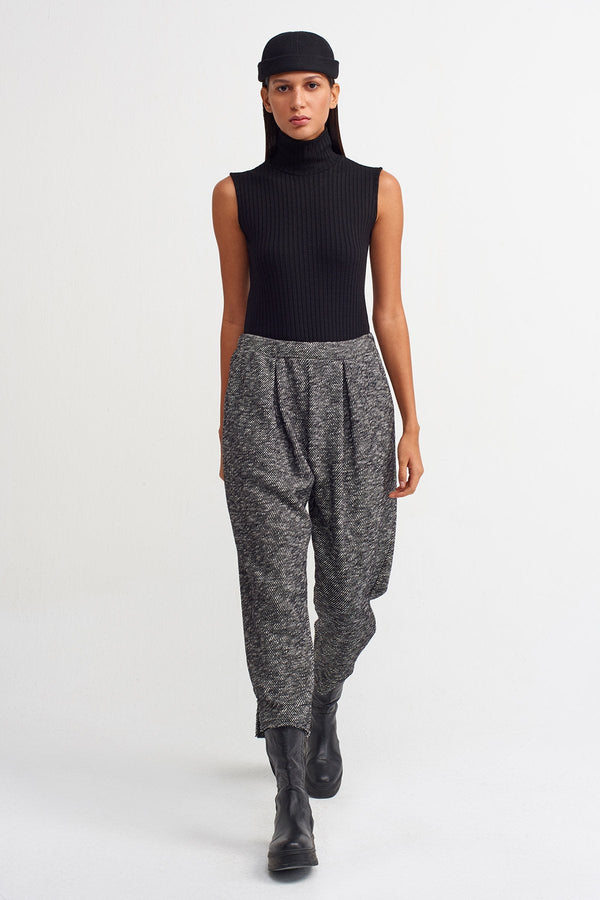 NU Wool High Waist Trouser Grey Melanj