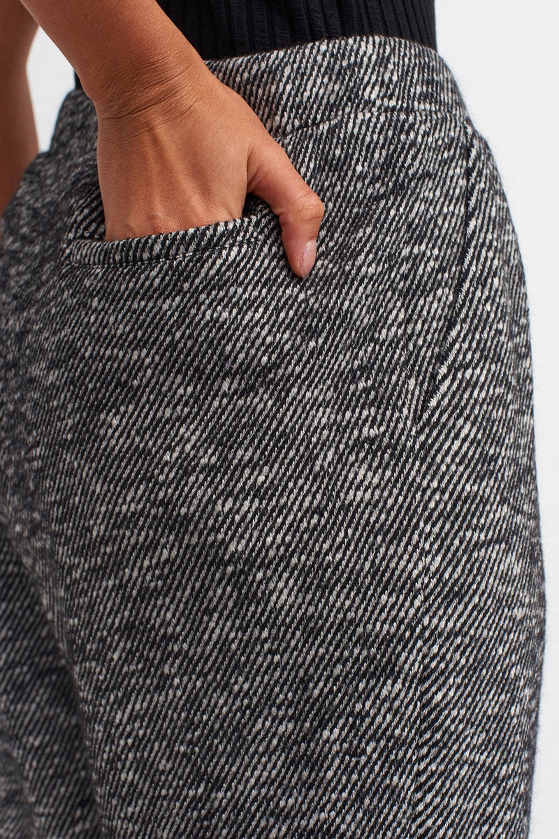 NU Wool High Waist Trouser Grey Melanj