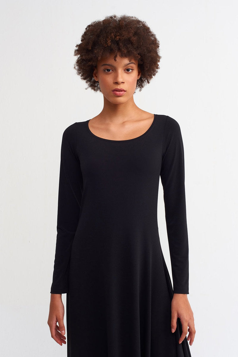 Nu  Basic Midi Dress Black