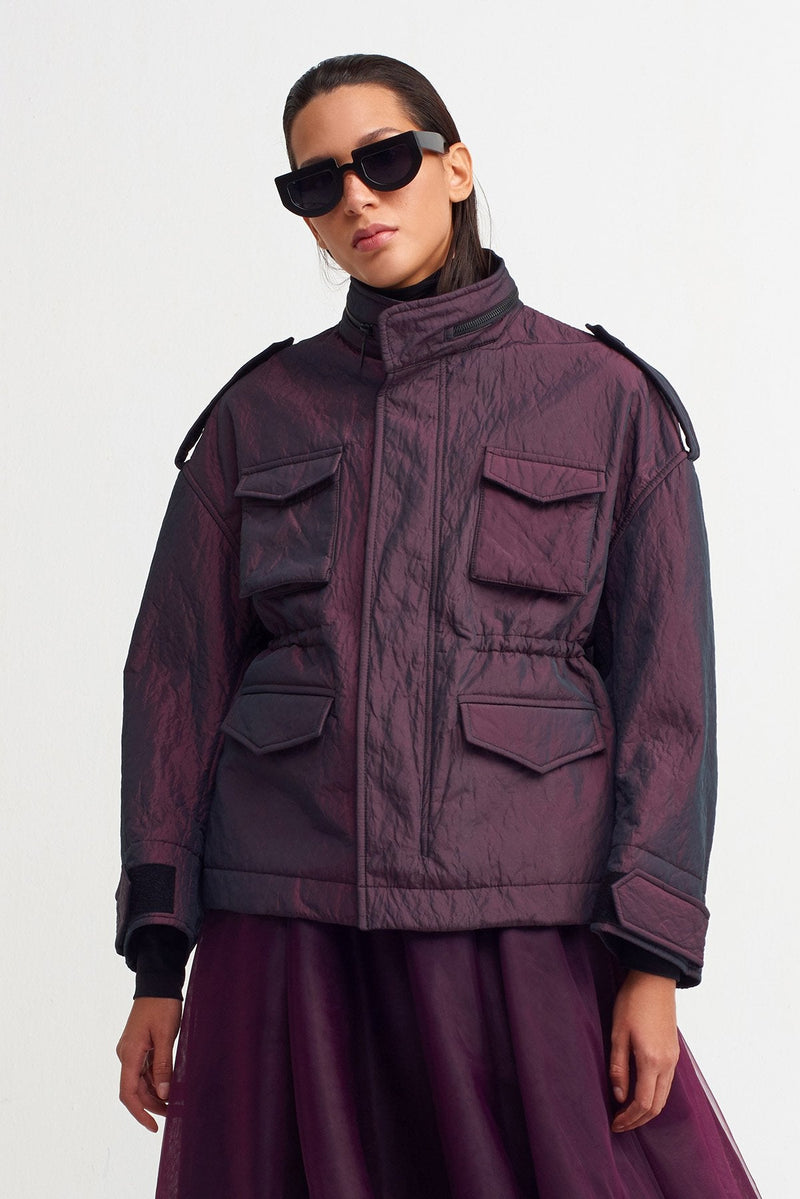 Nu Four-Pocket Jacket Plum