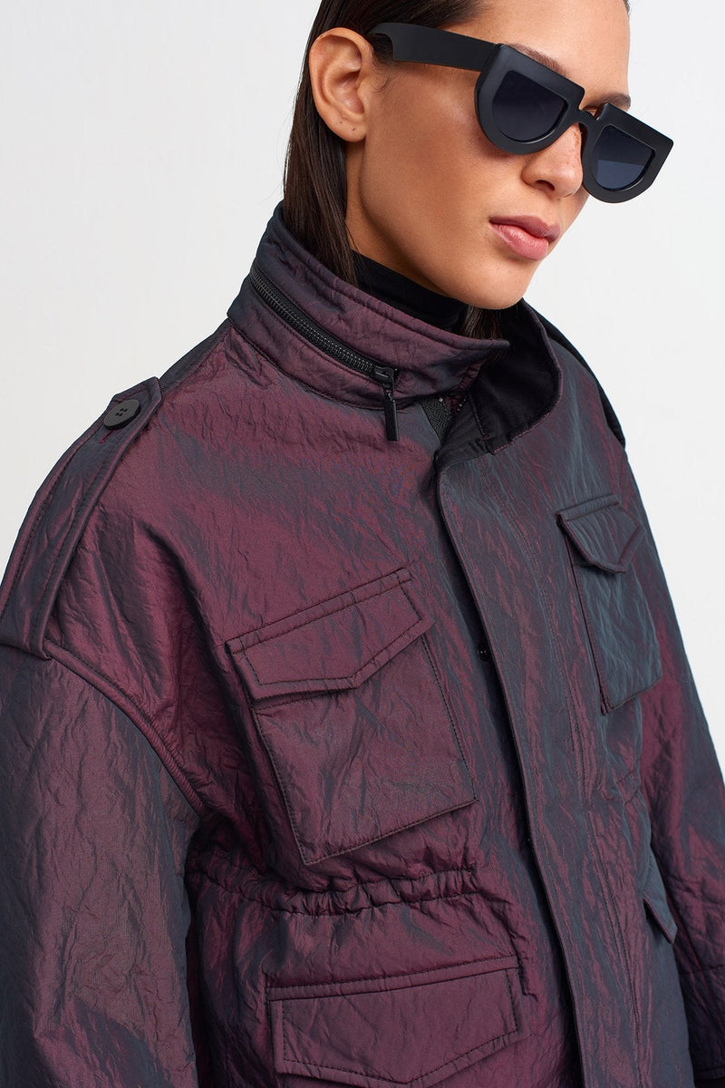 Nu Four-Pocket Jacket Plum