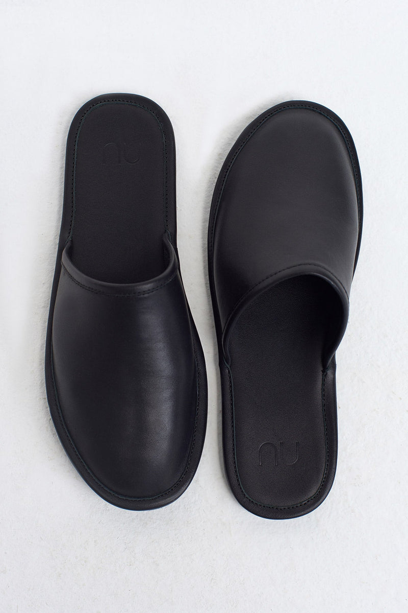 Nu Leather Slipper Black