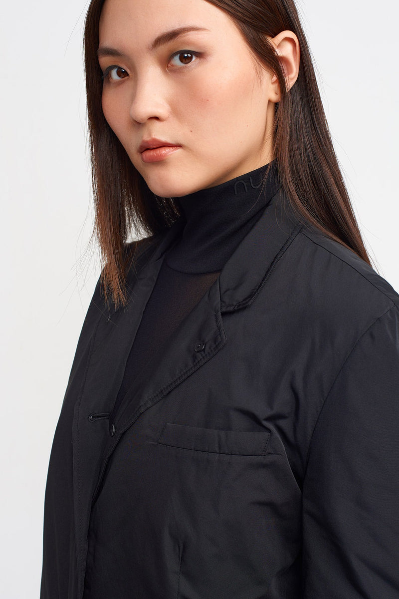 Nu Solid Long Sleeve Jacket Black