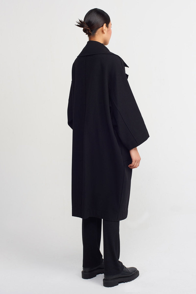 Nu Wool Midi Coat Black