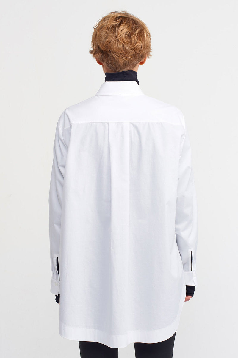 Nu Single Pocket Solid Shirt Off White