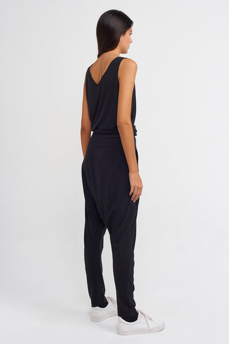 Nu High-Waisted Comfortable Harem Pants Black