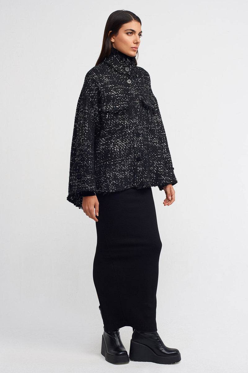 Nu Elegant Jacket With Glossy Details Black