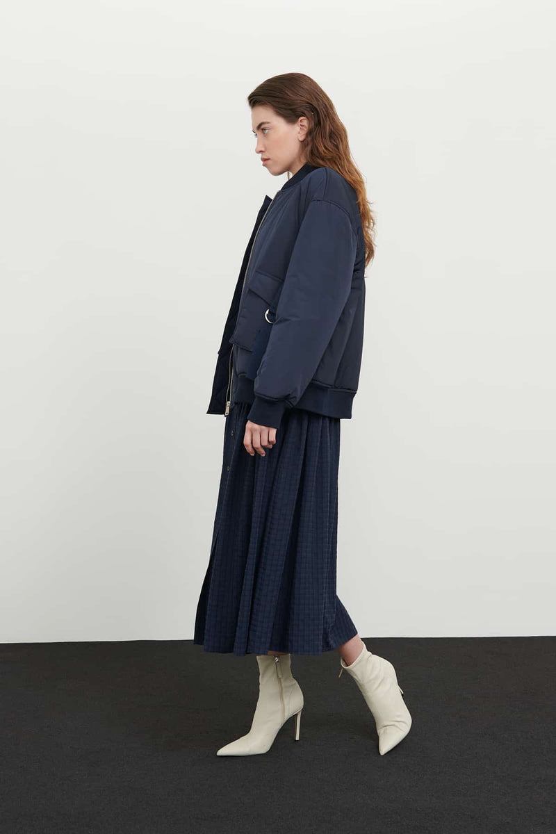 Roman Puffer Jacket With Pockets Navy