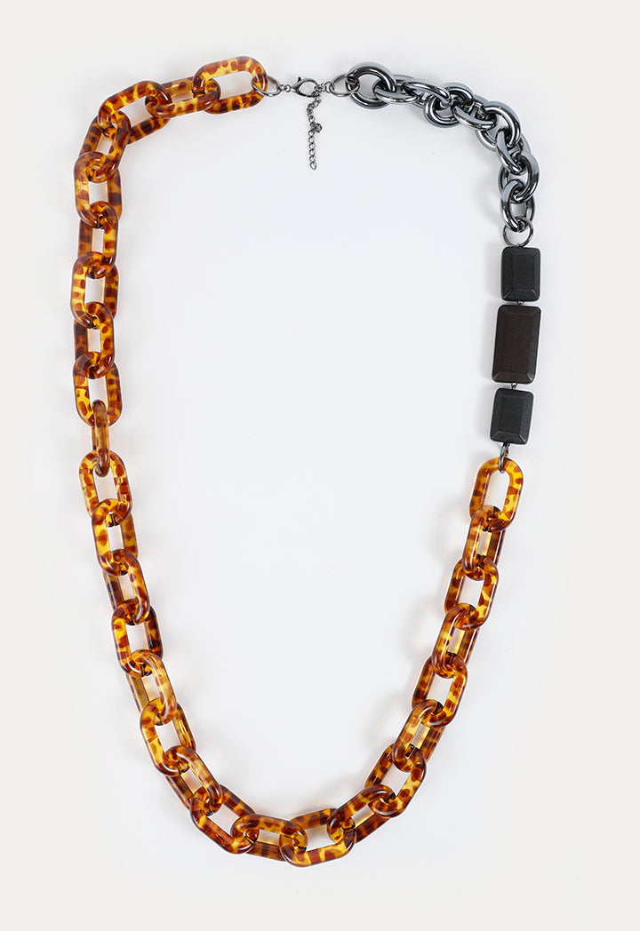 Choice Bold Stylish Chunky Necklace Brown