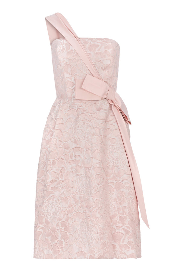 Machka Thick One Shoulder Strap Dress Pink