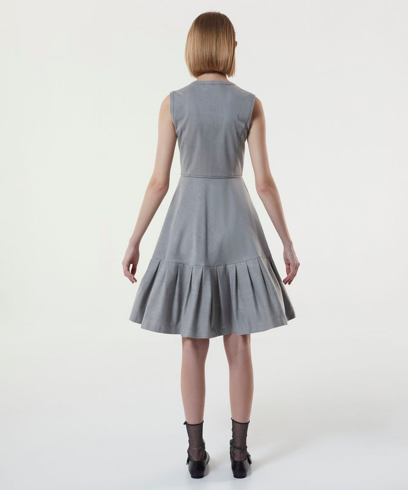 Machka Denim Zip Up Dress Grey