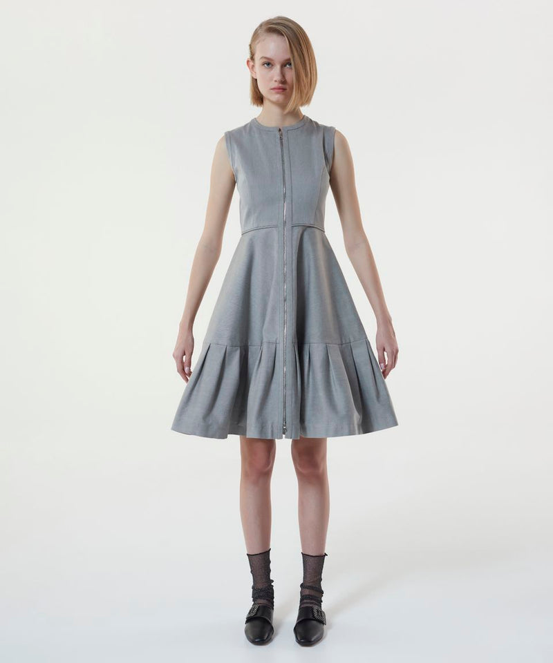 Machka Denim Zip Up Dress Grey