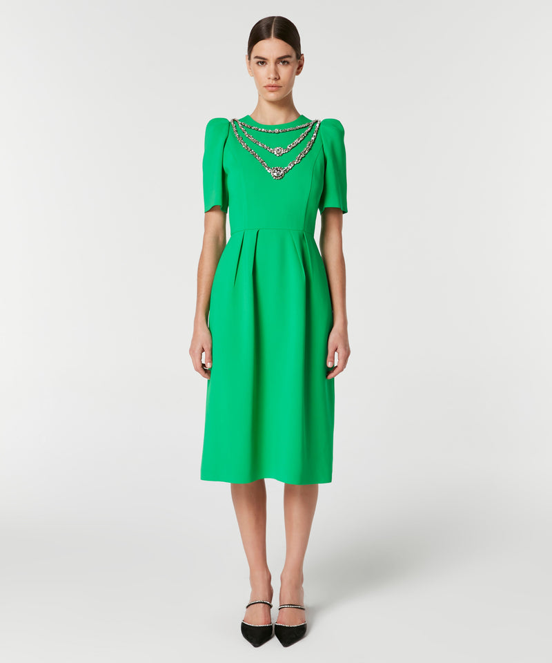 Machka Jewel Neck Midi Dress Green