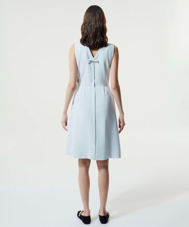 Machka Jewel Neck Dress Ice Blue