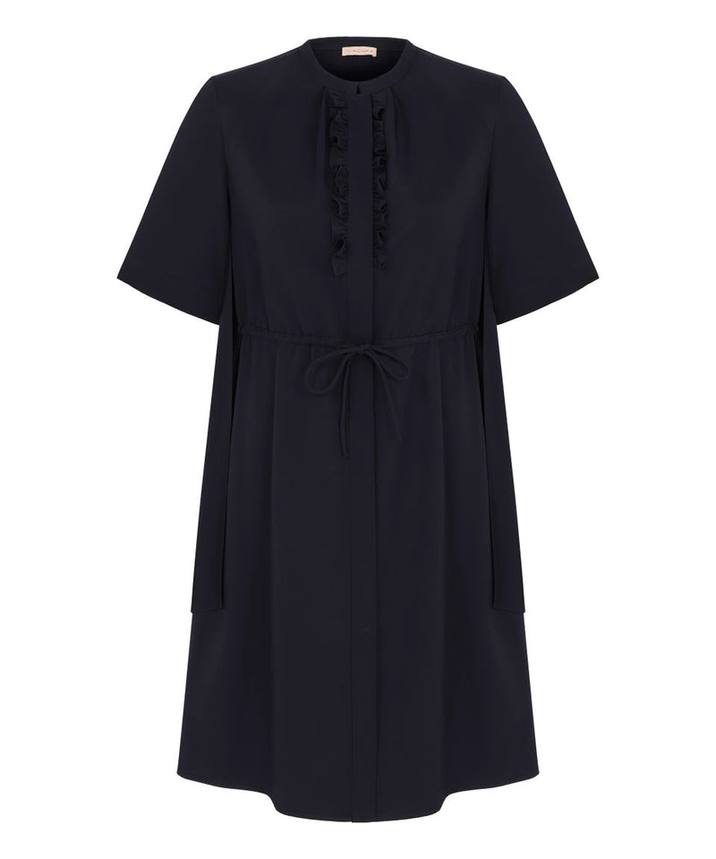 Machka Cape Detail Short Dress Navy