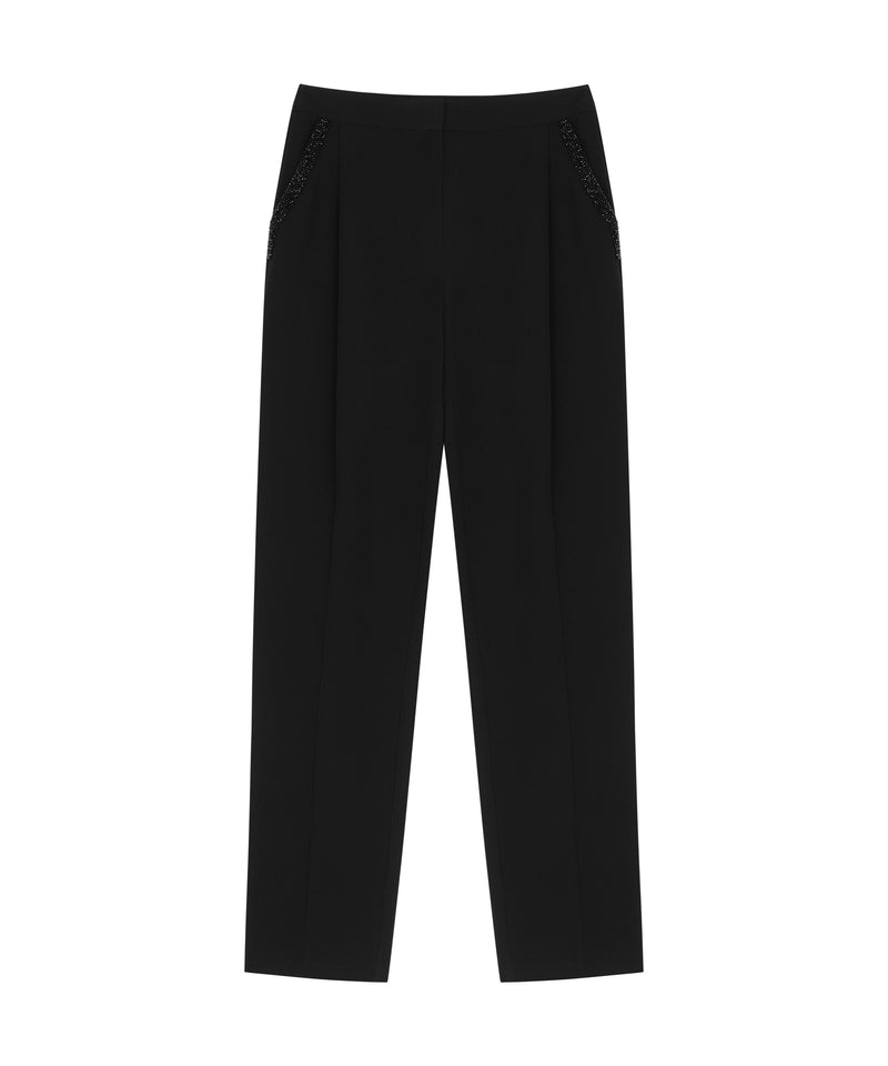 Machka Bead-Embellished Trouser Black