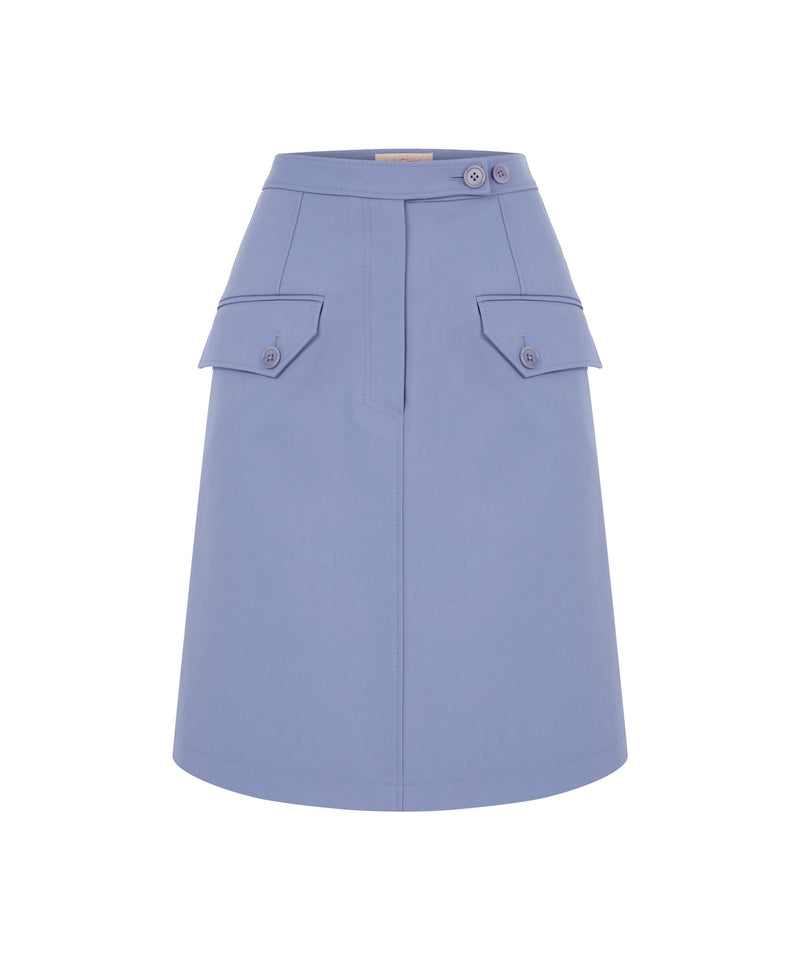 Machka Pocket Detail Short Skirt Blue