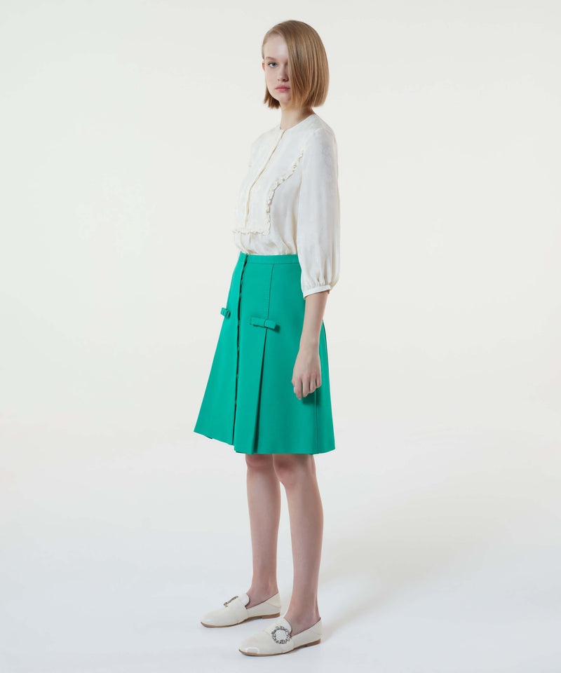 Machka Skirt With Bow Detail Green