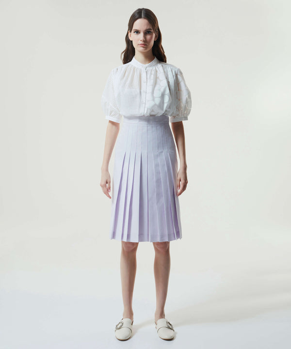 Machka Front-Pleat Detail Skirt Lilac