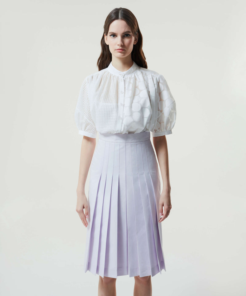 Machka Front-Pleat Detail Skirt Lilac