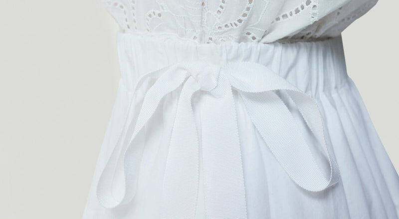 Machka Ruffle Detail Skirt White