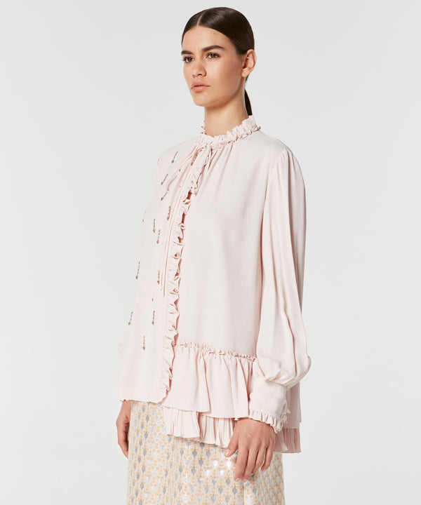 Machka Embellished Detail Blouse Powder