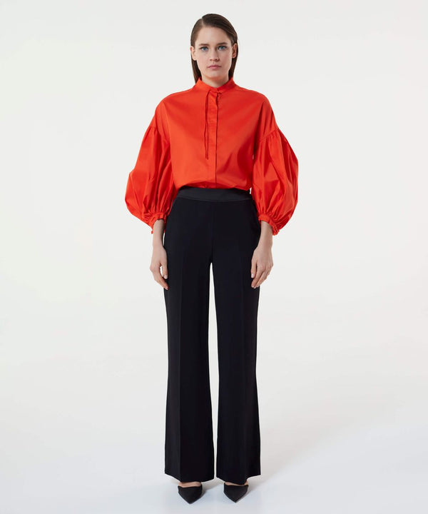 Machka Balloon Sleeve Poplin Shirt Orange