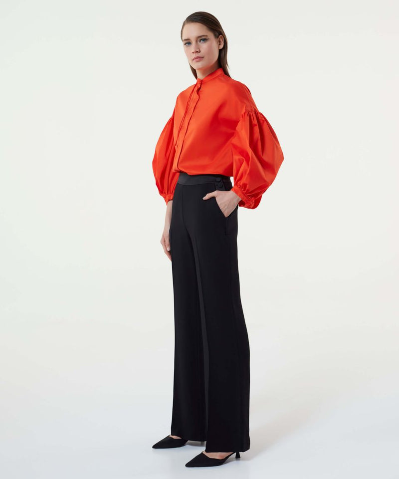 Machka Balloon Sleeve Poplin Shirt Orange