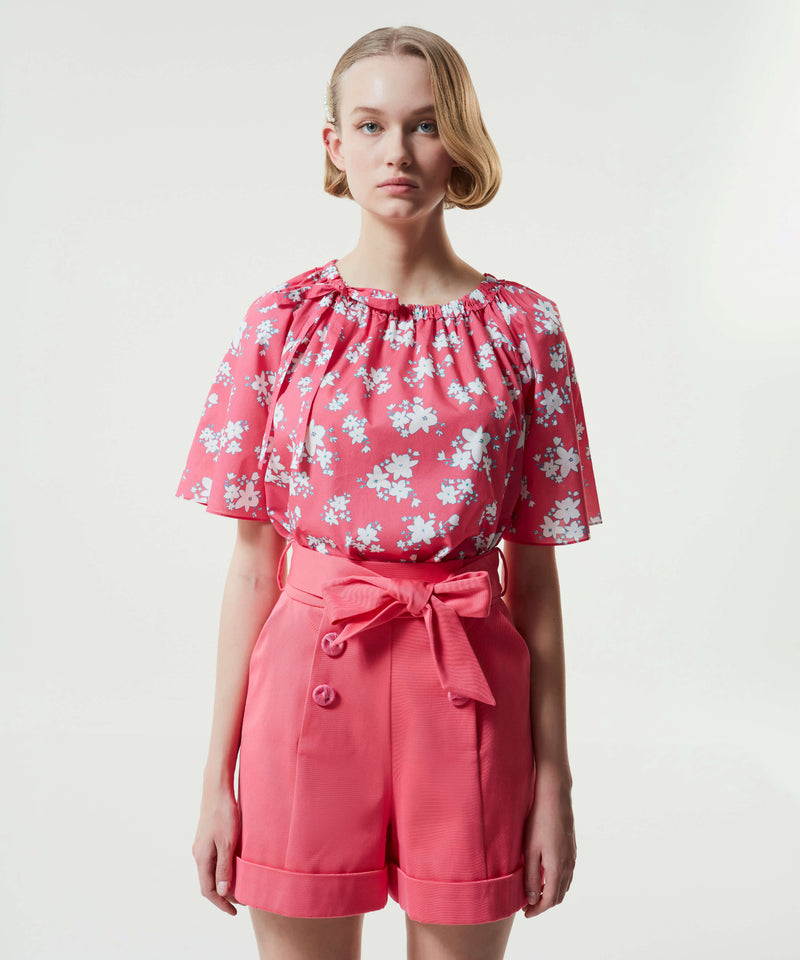 Machka Floral Print Blouse Pink