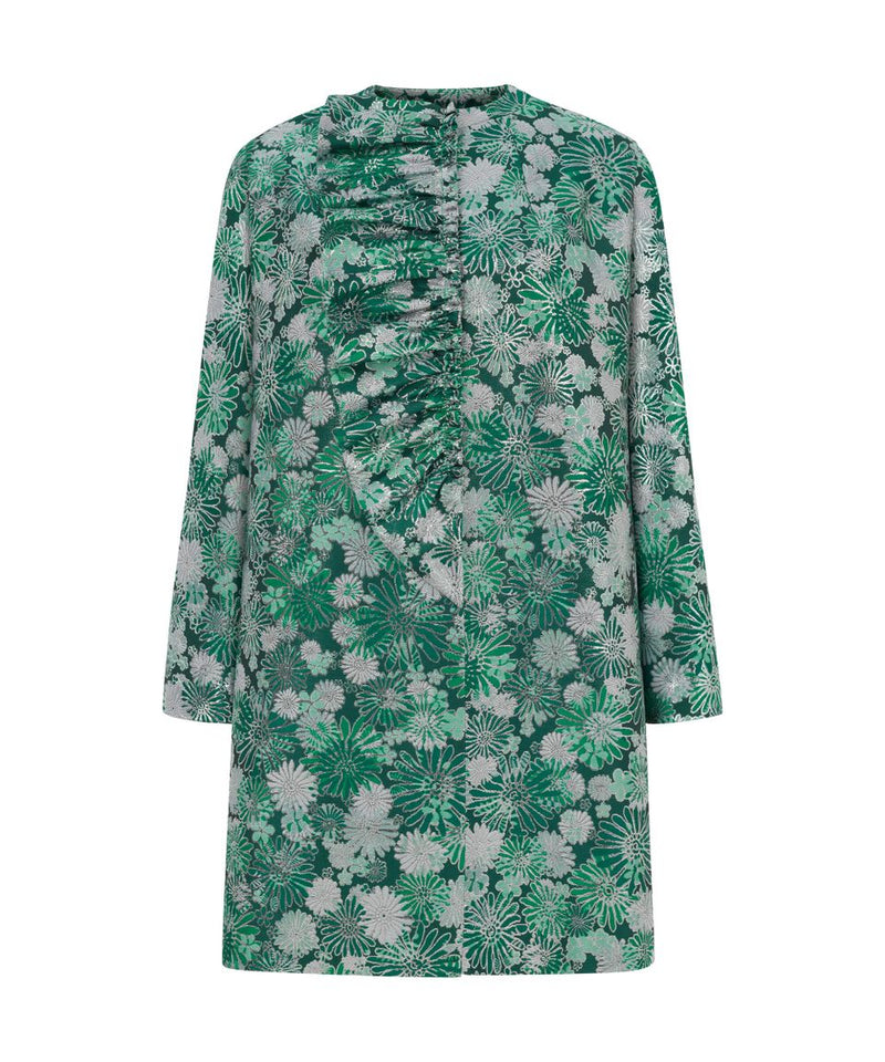 Machka Jacquard Top Coat Green